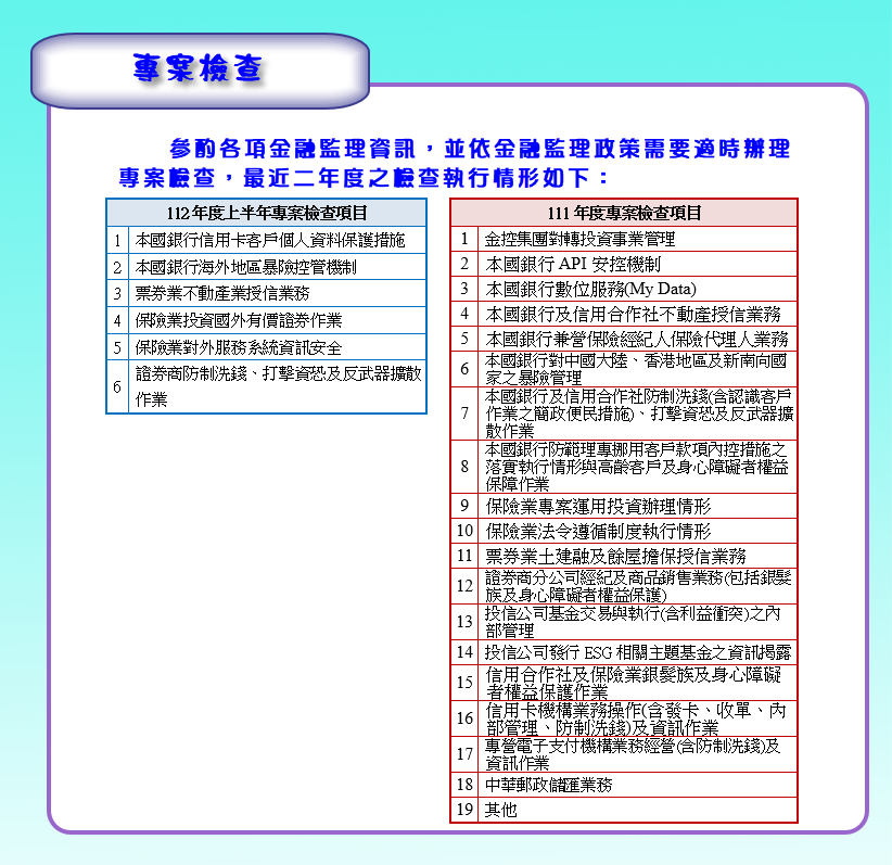 專案檢查執行情形