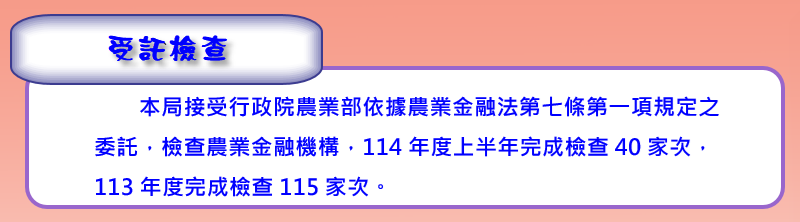 受託檢查執行情形